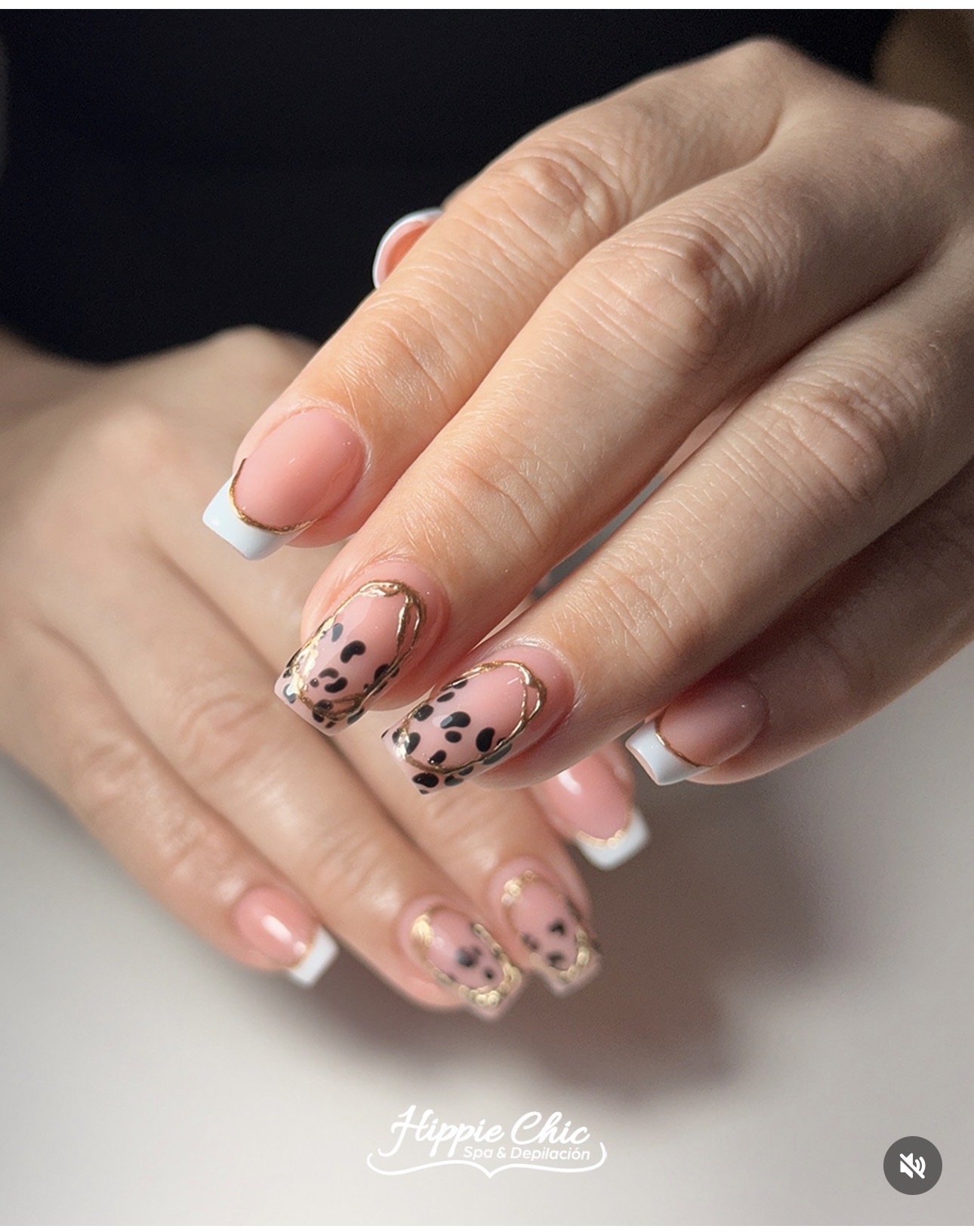 Diseño de uñas animal print